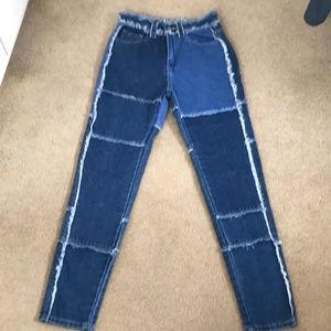 Patchwork style Shein jeans